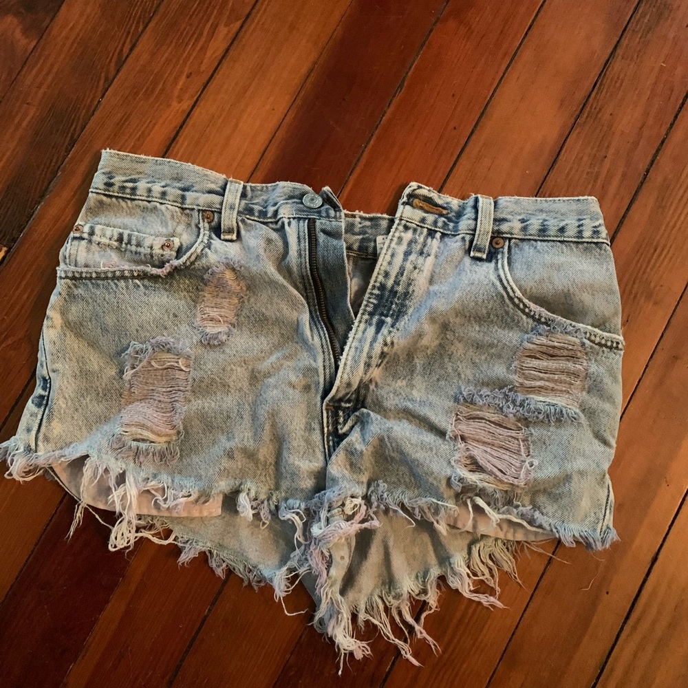 Urban Outfitters purple wash denim jean shorts